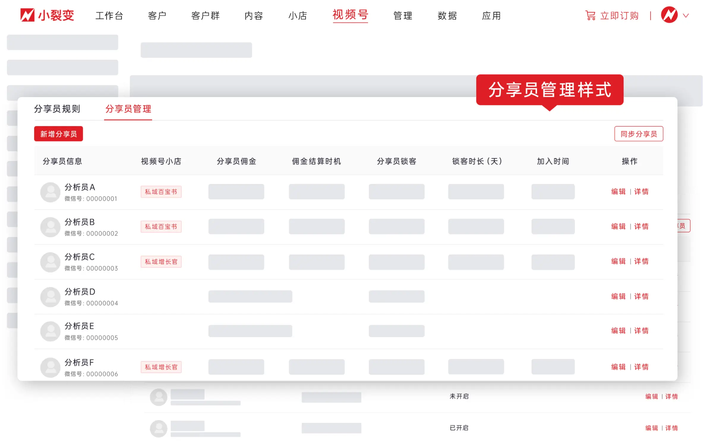 分享员管理